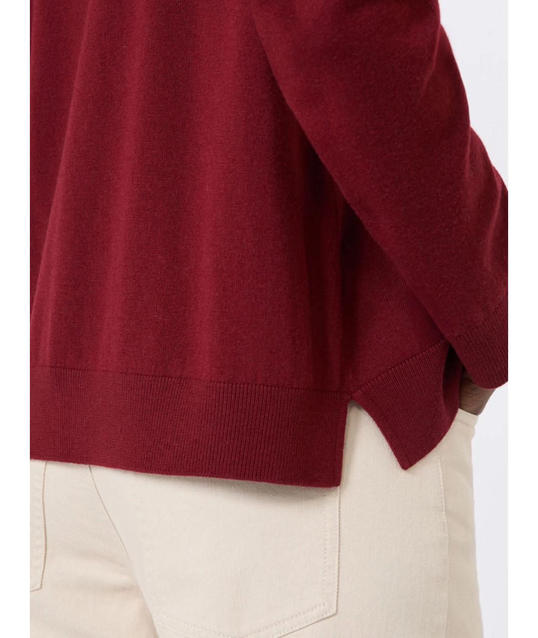 'S MAX MARA Бордовый шерстяной джемпер / свитер, фото 5