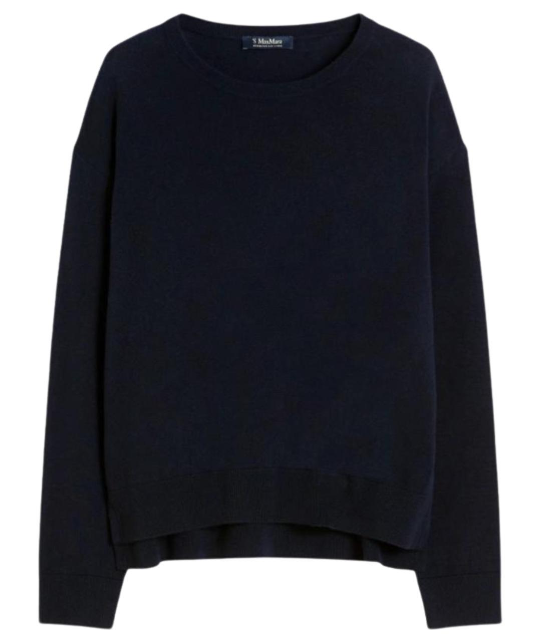'S MAX MARA Темно-синий шерстяной джемпер / свитер, фото 1