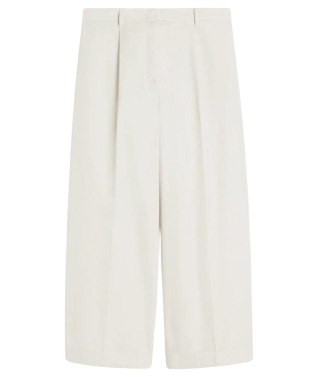 'S MAX MARA Бежевые хлопковые брюки широкие, фото 1