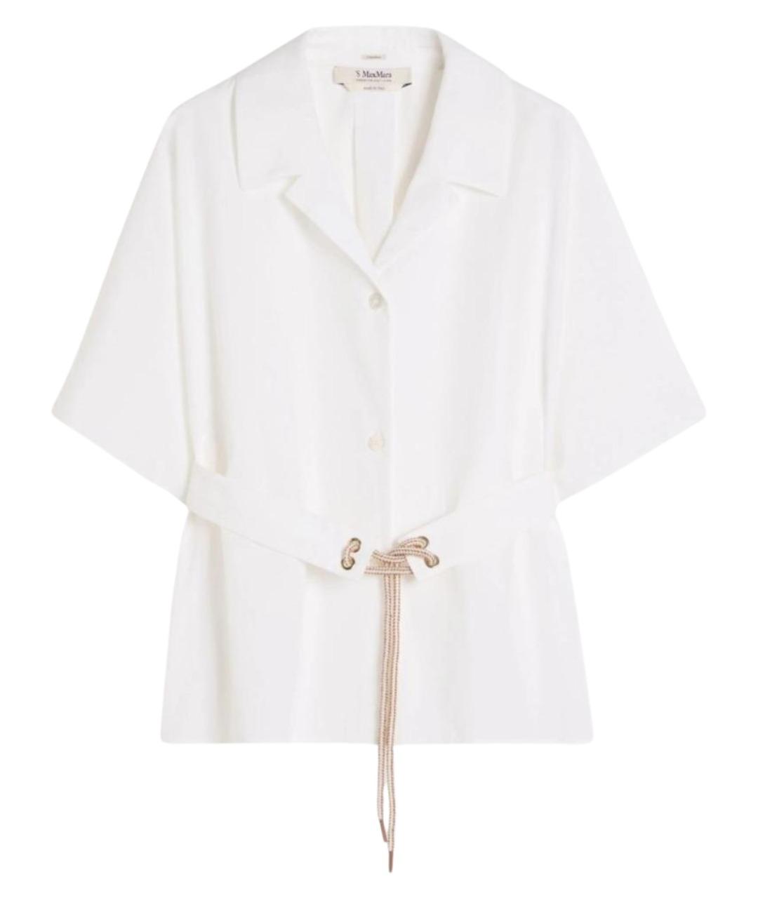 'S MAX MARA Белая хлопковая рубашка, фото 1