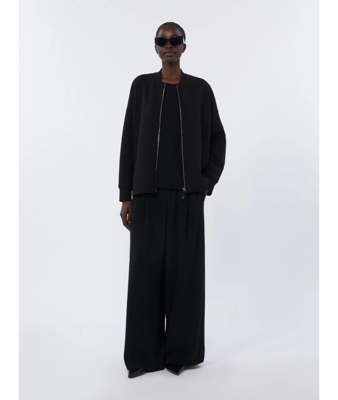 'S MAX MARA Черная хлопковая куртка, фото 2