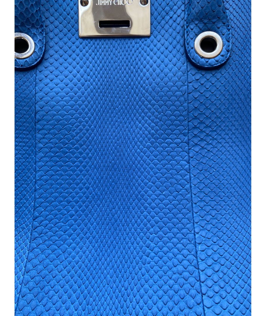 JIMMY CHOO Синяя сумка тоут из экзотической кожи, фото 8