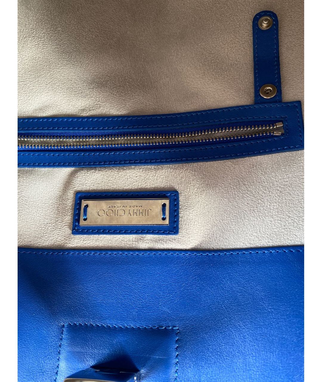 JIMMY CHOO Синяя сумка тоут из экзотической кожи, фото 5