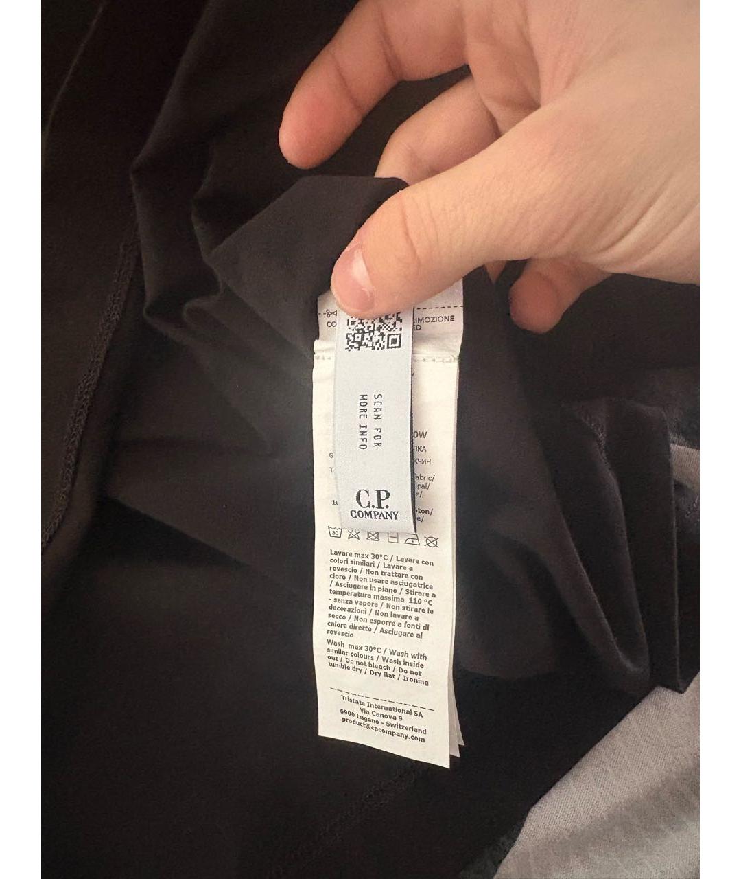 CP COMPANY Черная хлопковая футболка, фото 4