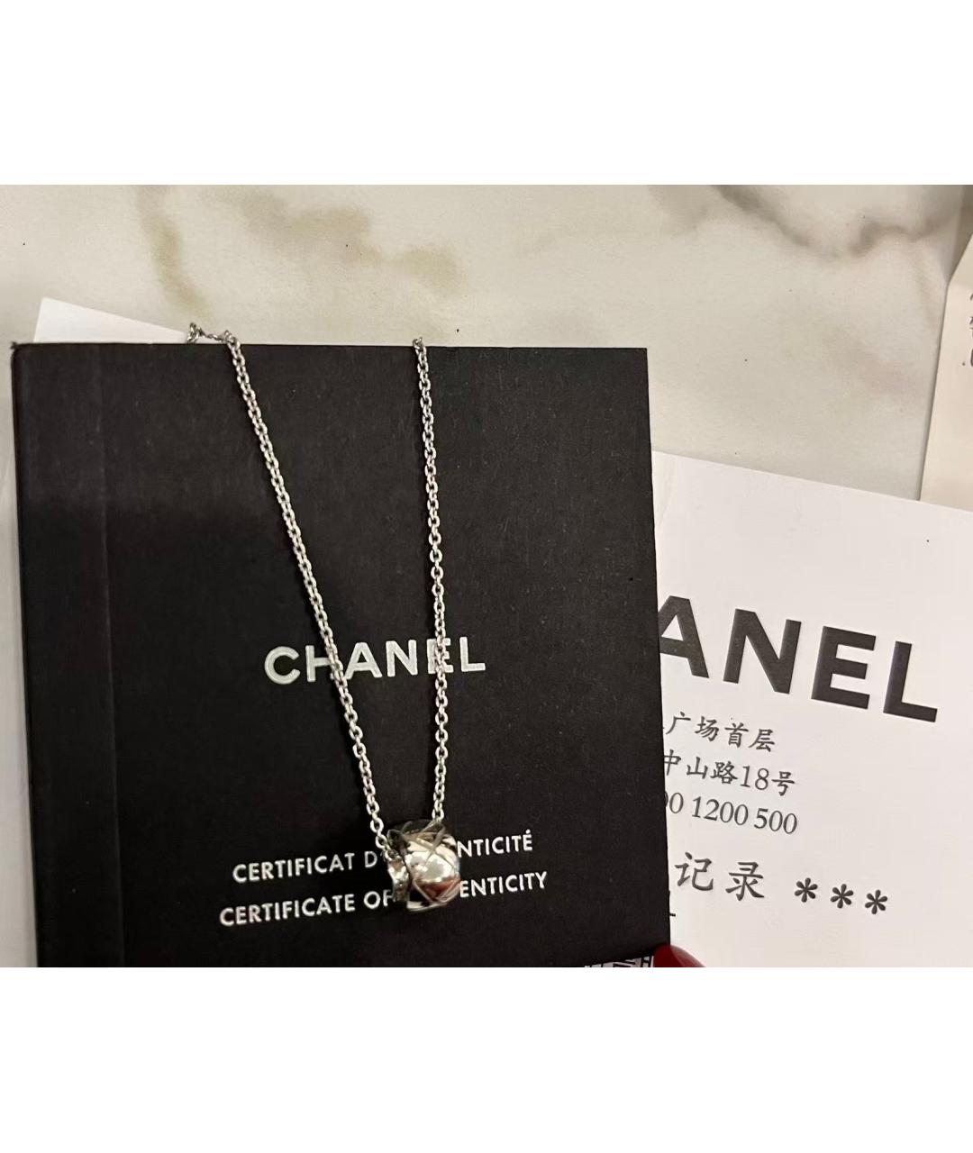 CHANEL Серебряное колье из белого золота, фото 3