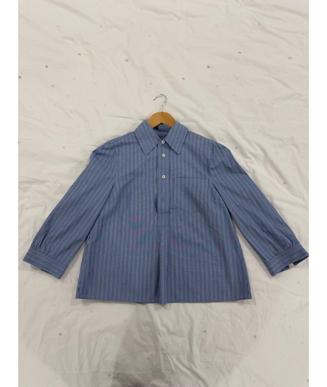 PRADA Голубая хлопковая рубашка, фото 4