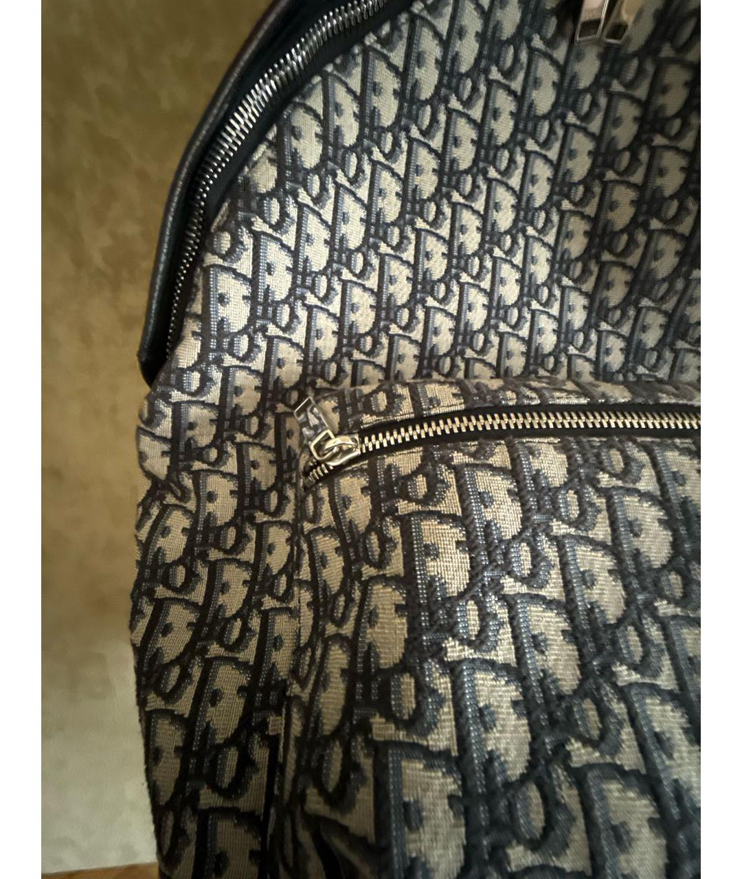 CHRISTIAN DIOR Бежевый жаккардовый рюкзак, фото 2