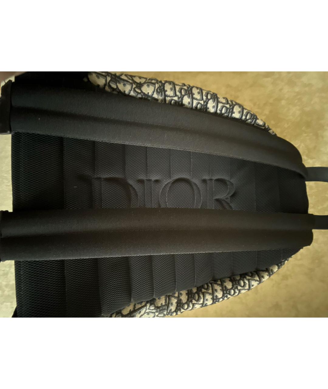 CHRISTIAN DIOR Бежевый жаккардовый рюкзак, фото 3