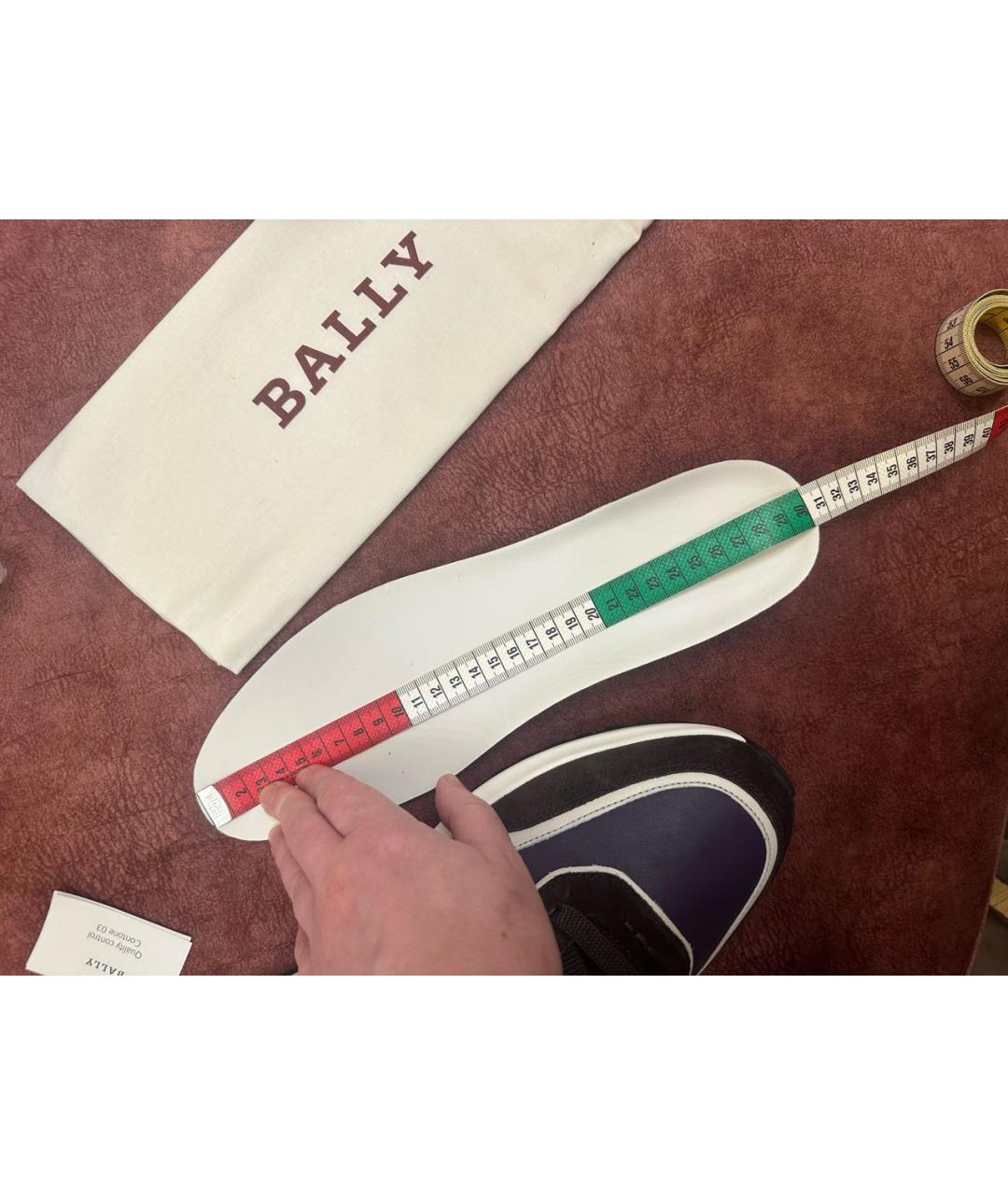 BALLY Коричневые кожаные низкие кроссовки / кеды, фото 8