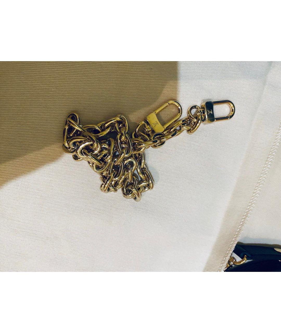 LOUIS VUITTON Черная кожаная сумка через плечо, фото 7