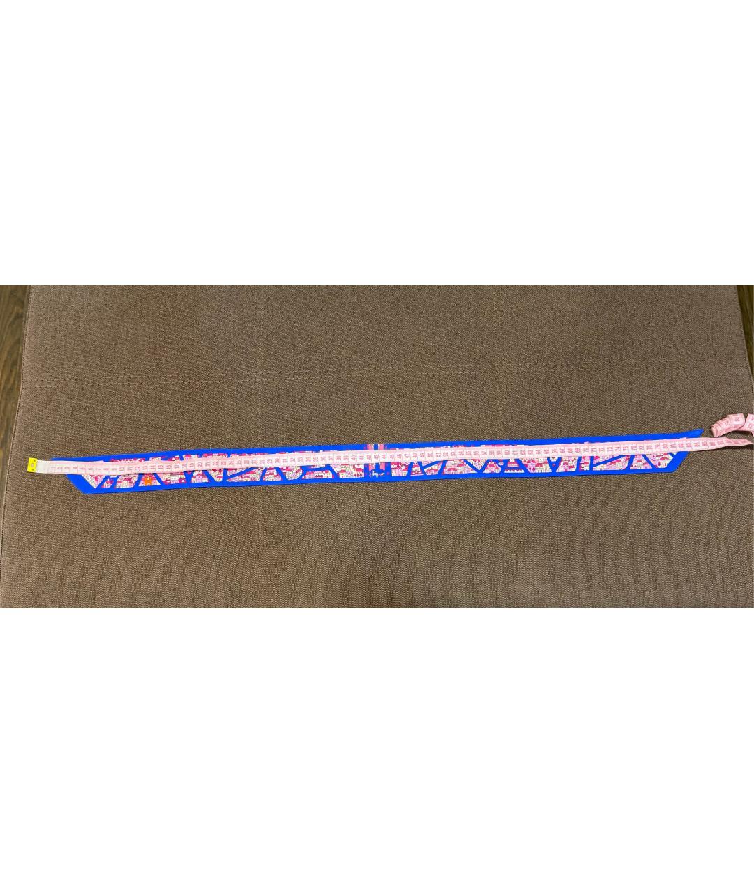 HERMES Синий шелковый платок, фото 4