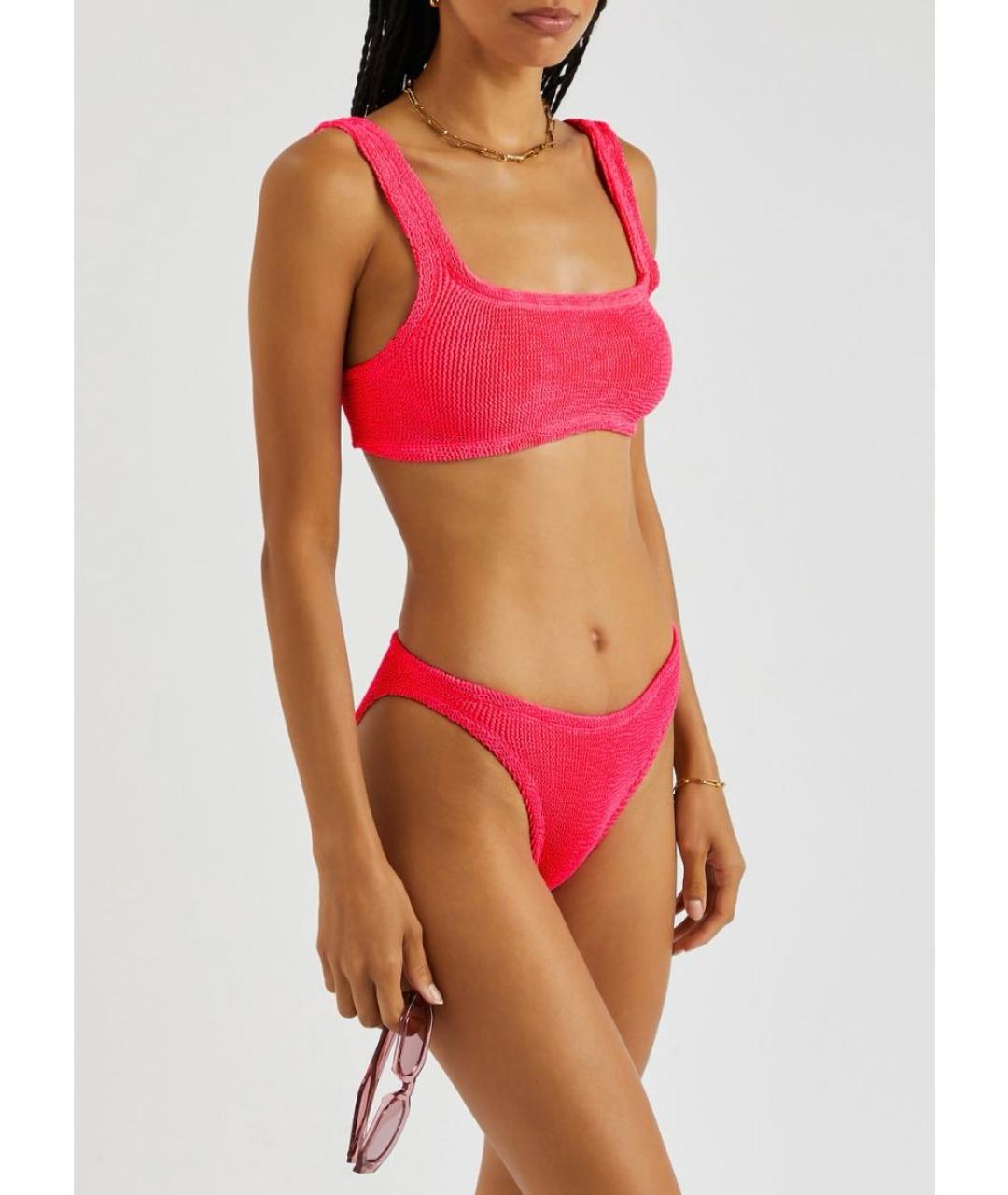 HUNZA G Фуксия полиамидовый купальник, фото 7