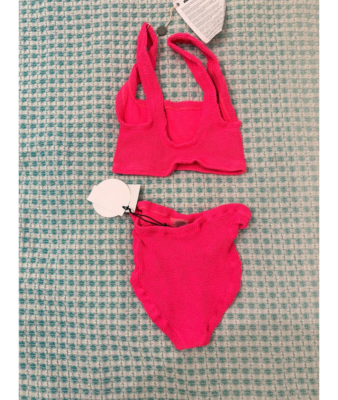 HUNZA G Фуксия полиамидовый купальник, фото 6