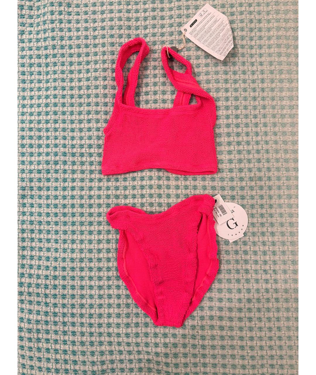 HUNZA G Фуксия полиамидовый купальник, фото 2