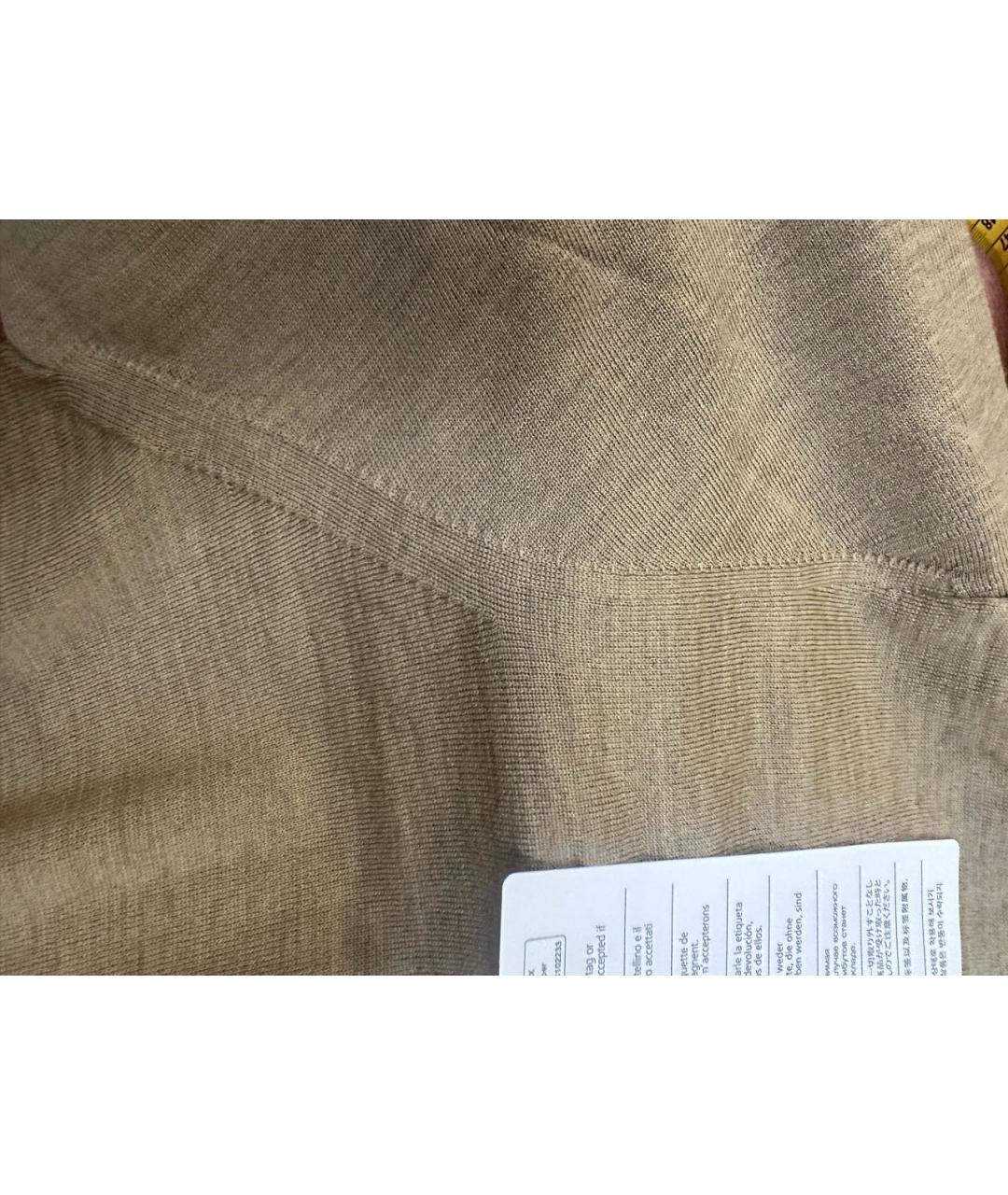 DUNHILL Бежевый шерстяной джемпер / свитер, фото 7