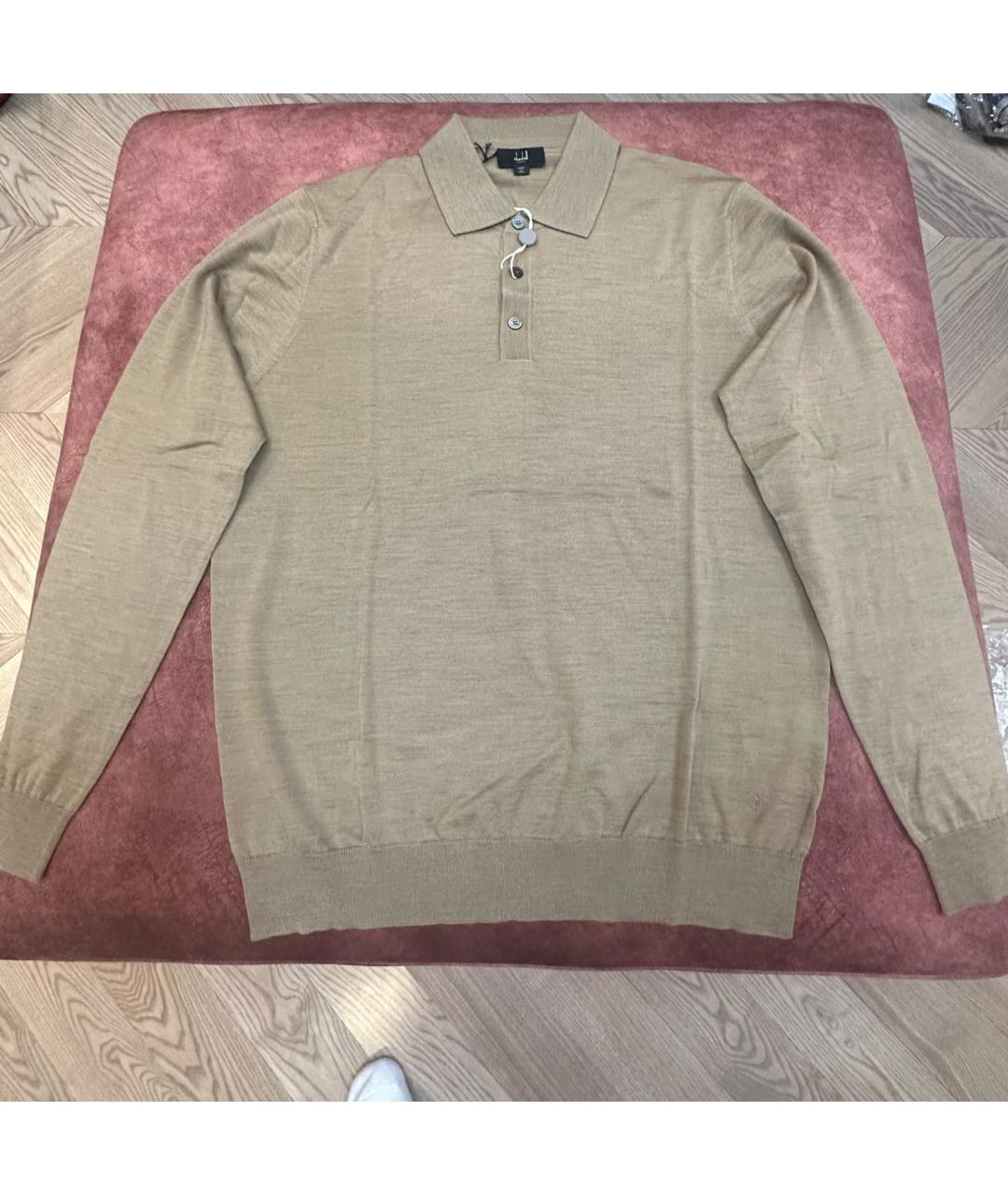 DUNHILL Бежевый шерстяной джемпер / свитер, фото 4