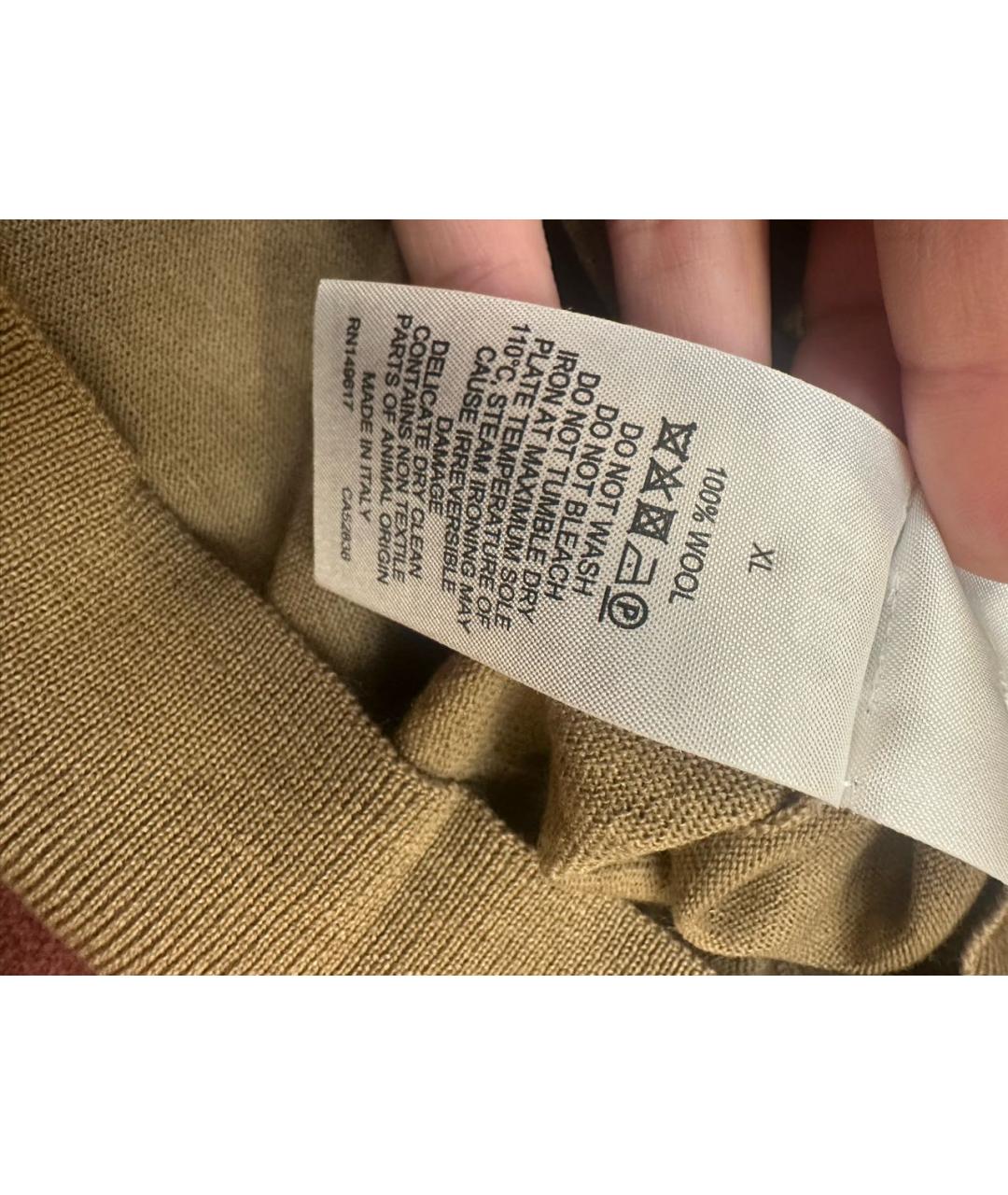 DUNHILL Бежевый шерстяной джемпер / свитер, фото 8