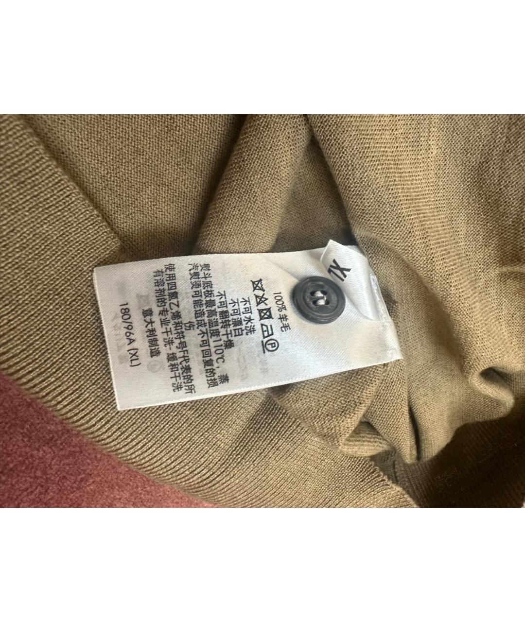 DUNHILL Бежевый шерстяной джемпер / свитер, фото 5