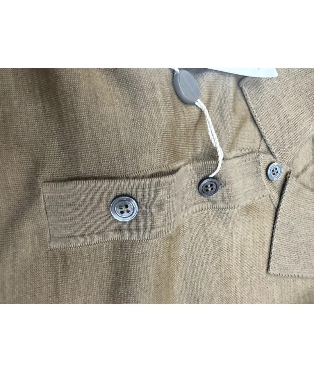 DUNHILL Бежевый шерстяной джемпер / свитер, фото 6