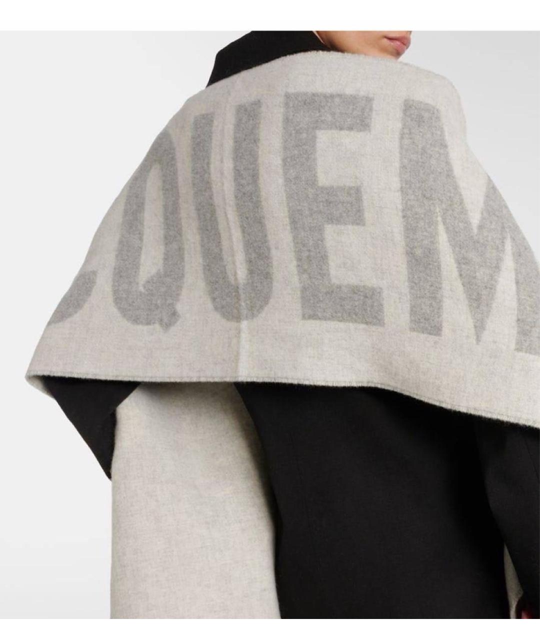 JACQUEMUS Серый шерстяной шарф, фото 3