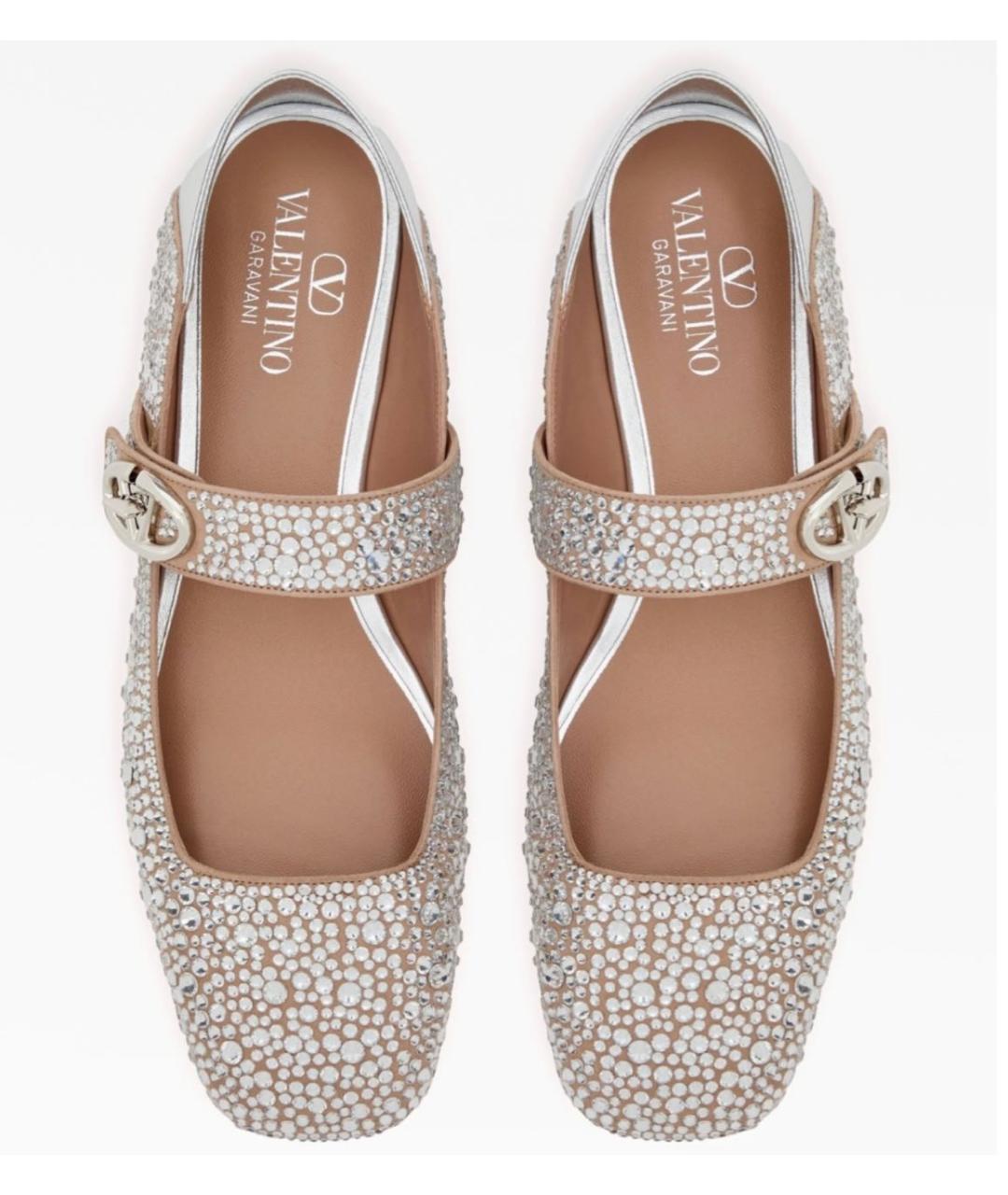VALENTINO Серебряные балетки, фото 2