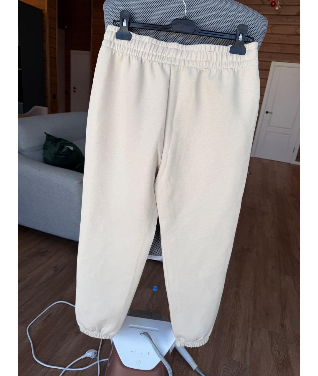 EA7 Бежевые хлопковые спортивные брюки и шорты, фото 2