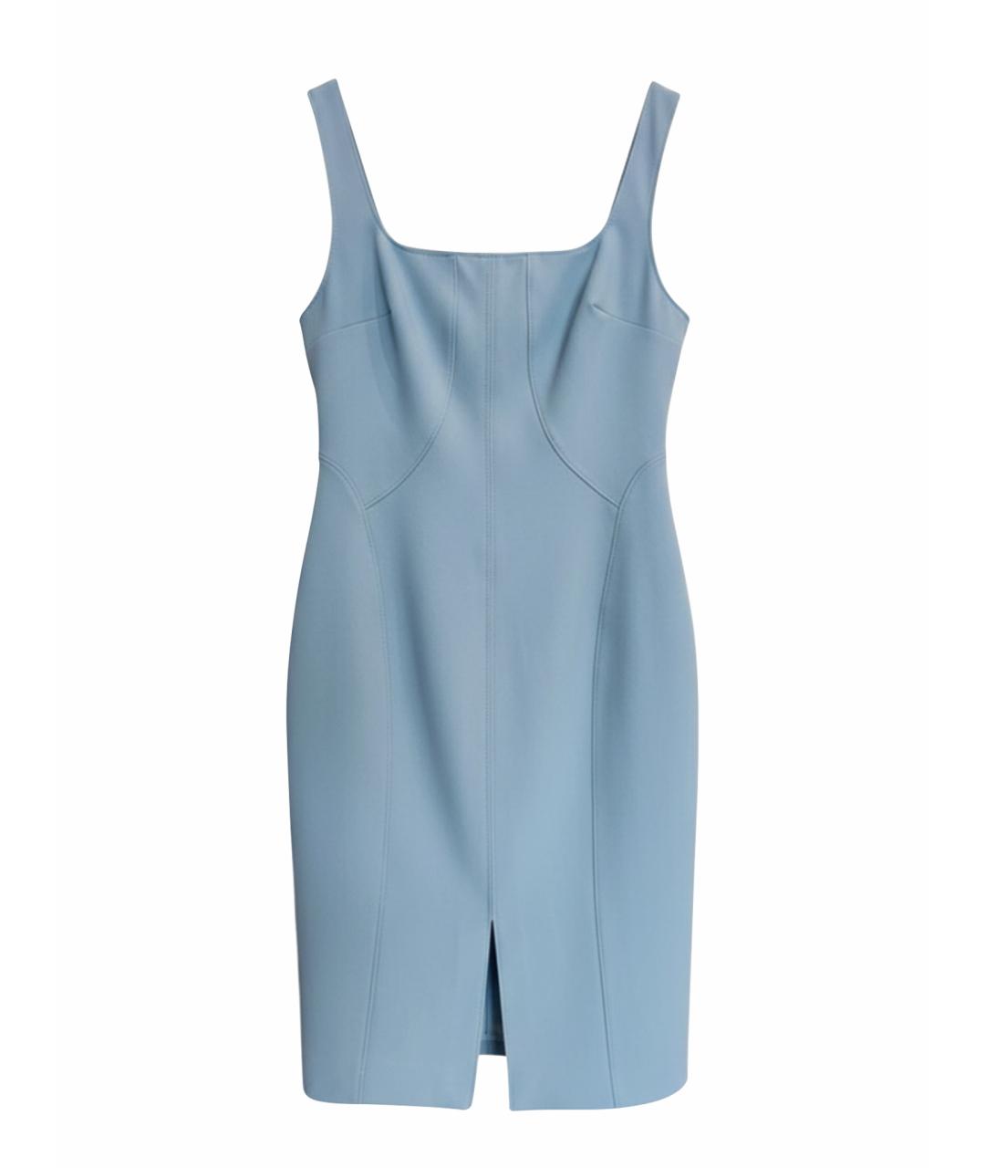 ELISABETTA FRANCHI Голубое полиэстеровое коктейльное платье, фото 1