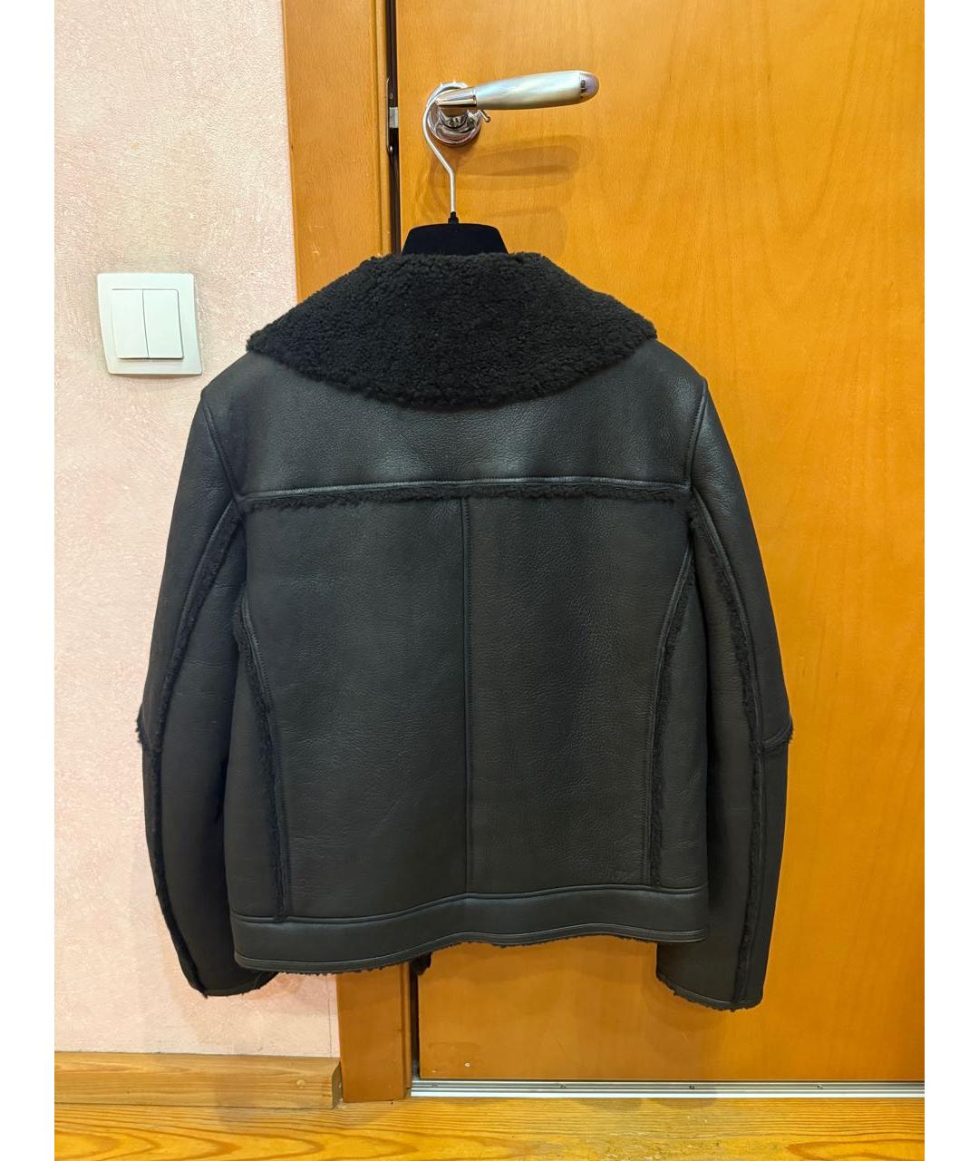 METEO YVES SALOMON Черная кожаная дубленка, фото 2