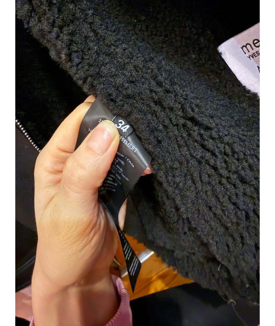 METEO YVES SALOMON Черная кожаная дубленка, фото 6