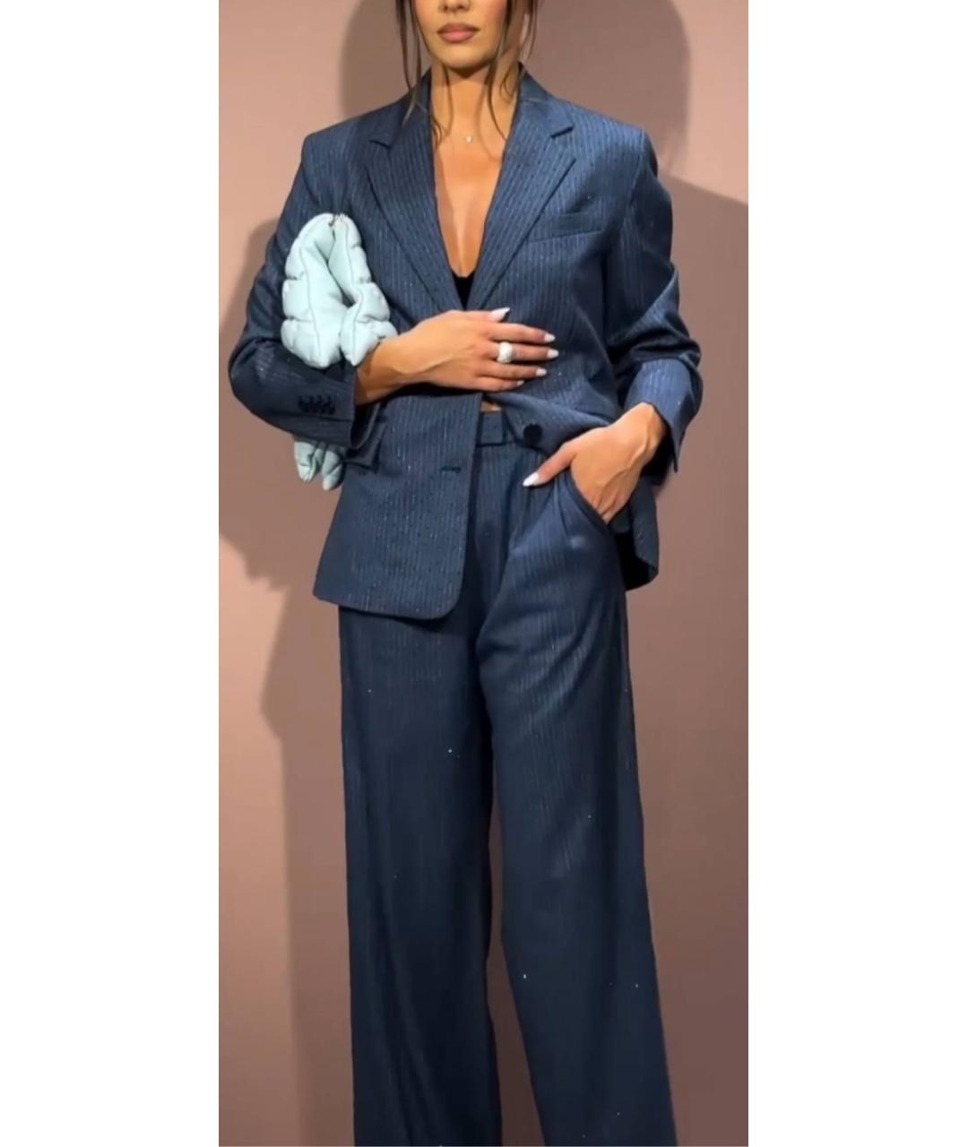 MAJE Темно-синий вискозный жакет/пиджак, фото 7