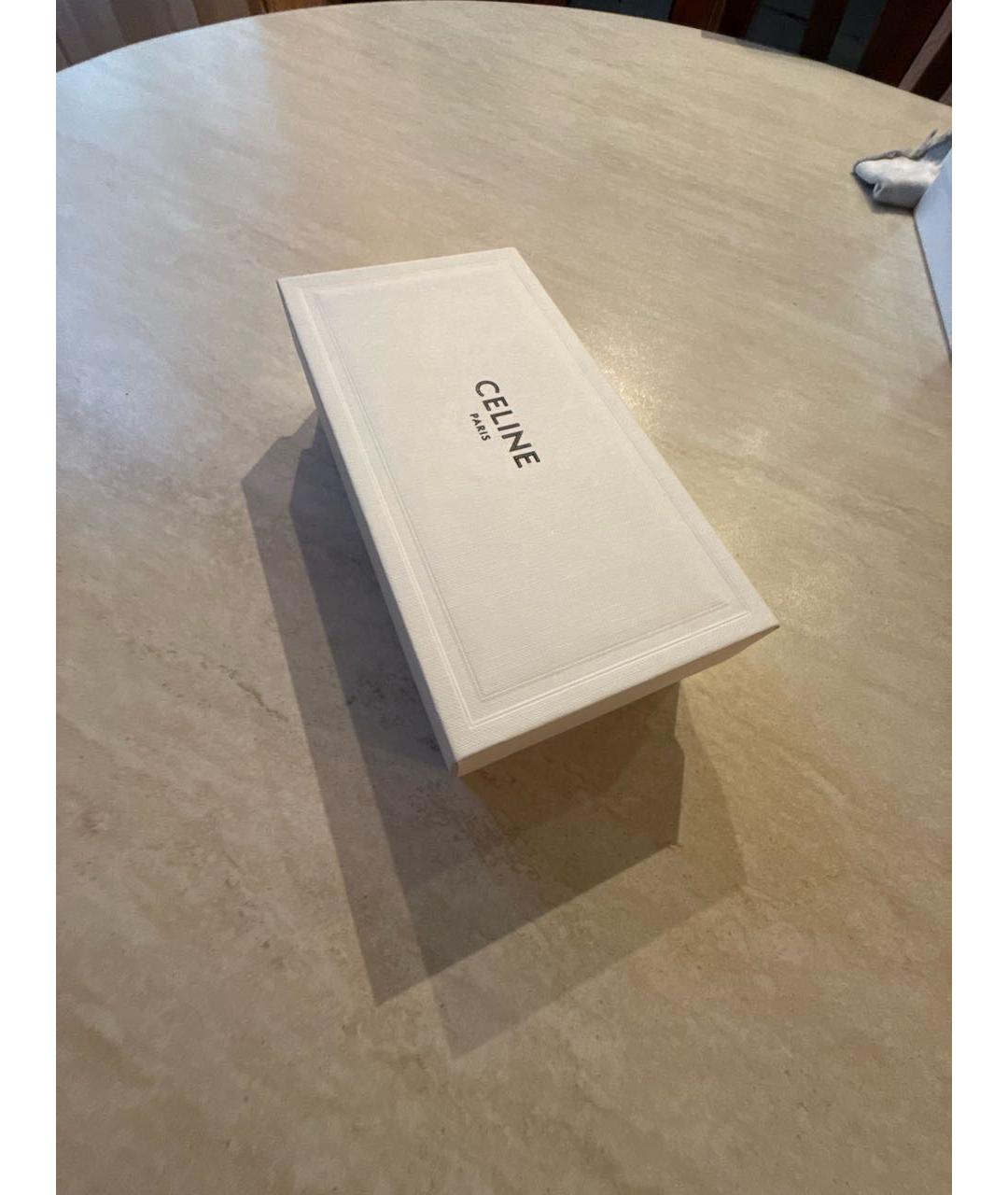 CELINE Коричневые пластиковые солнцезащитные очки, фото 4