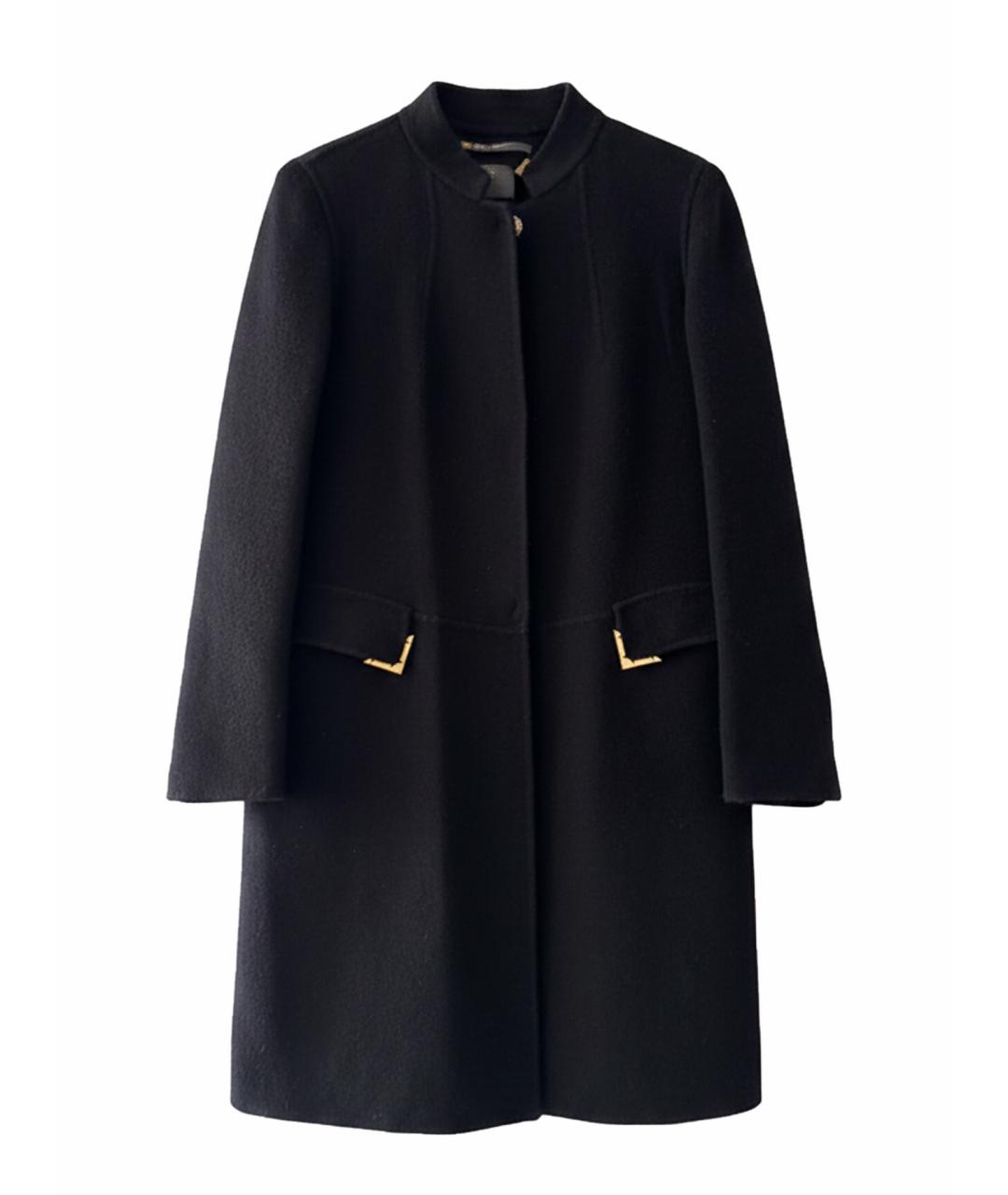 FENDI Черное шерстяное пальто, фото 1