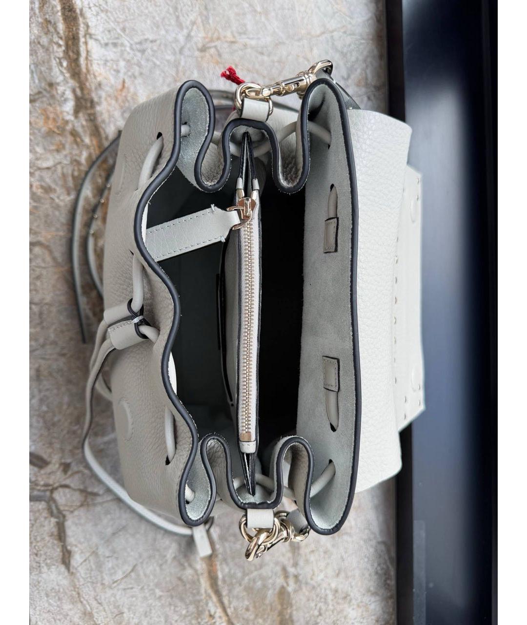 VALENTINO Серый кожаный рюкзак, фото 4