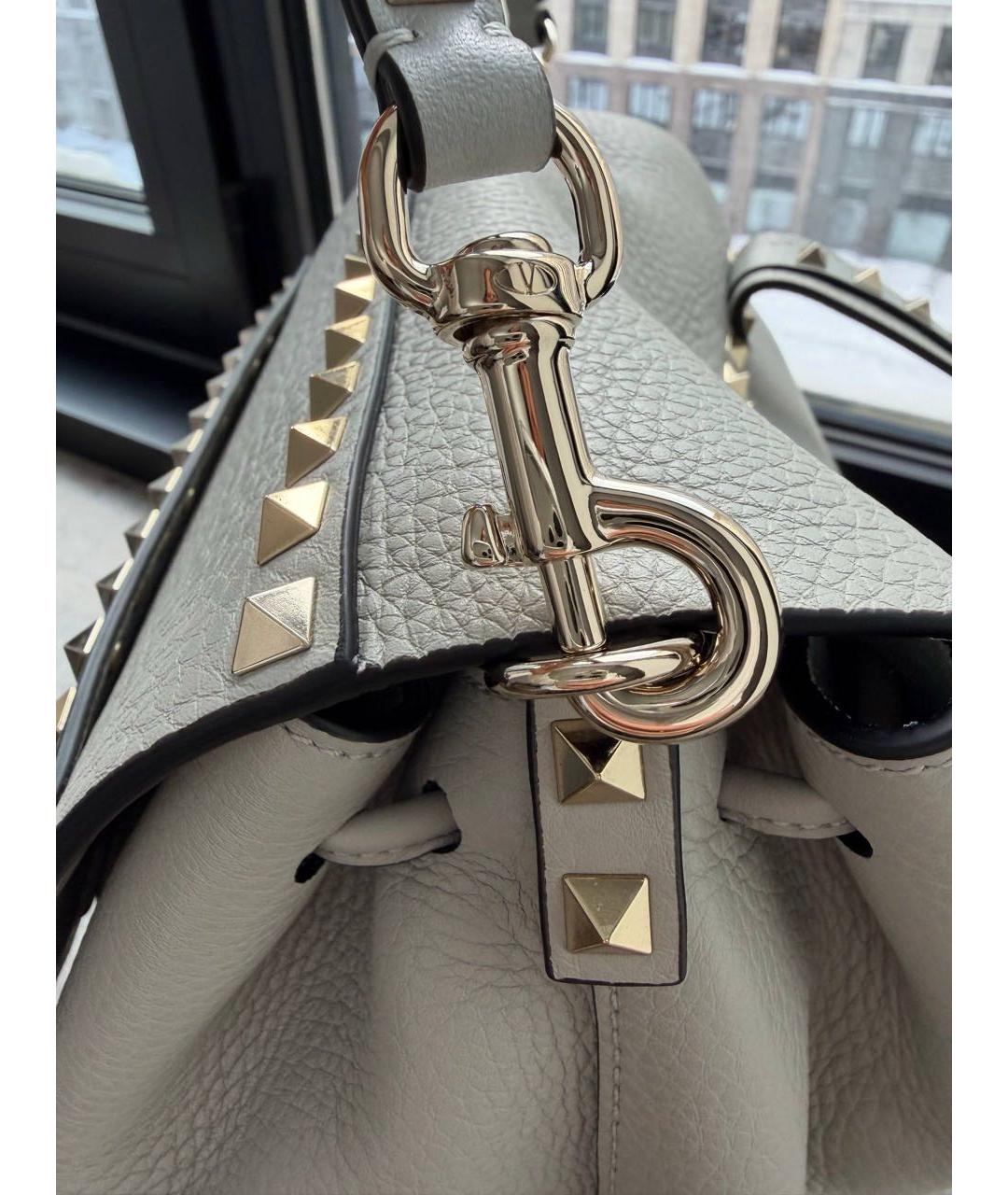 VALENTINO Серый кожаный рюкзак, фото 7