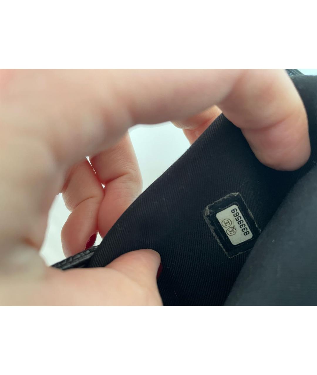 CHANEL Черная кожаная сумка тоут, фото 6