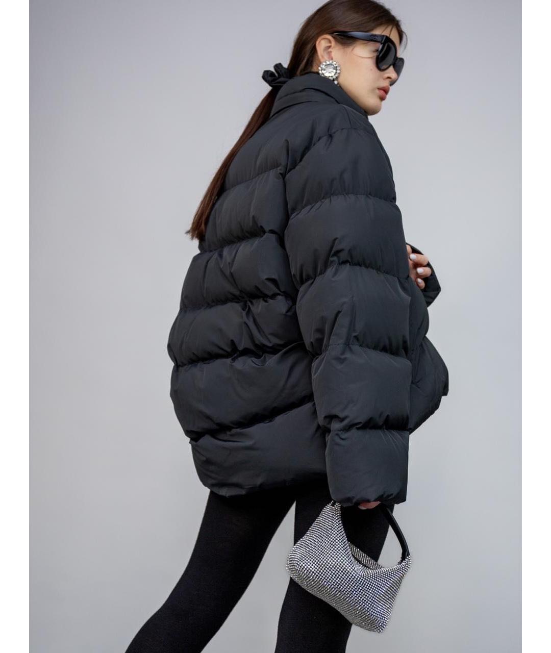 BALENCIAGA Черный полиэстеровый пуховик, фото 4