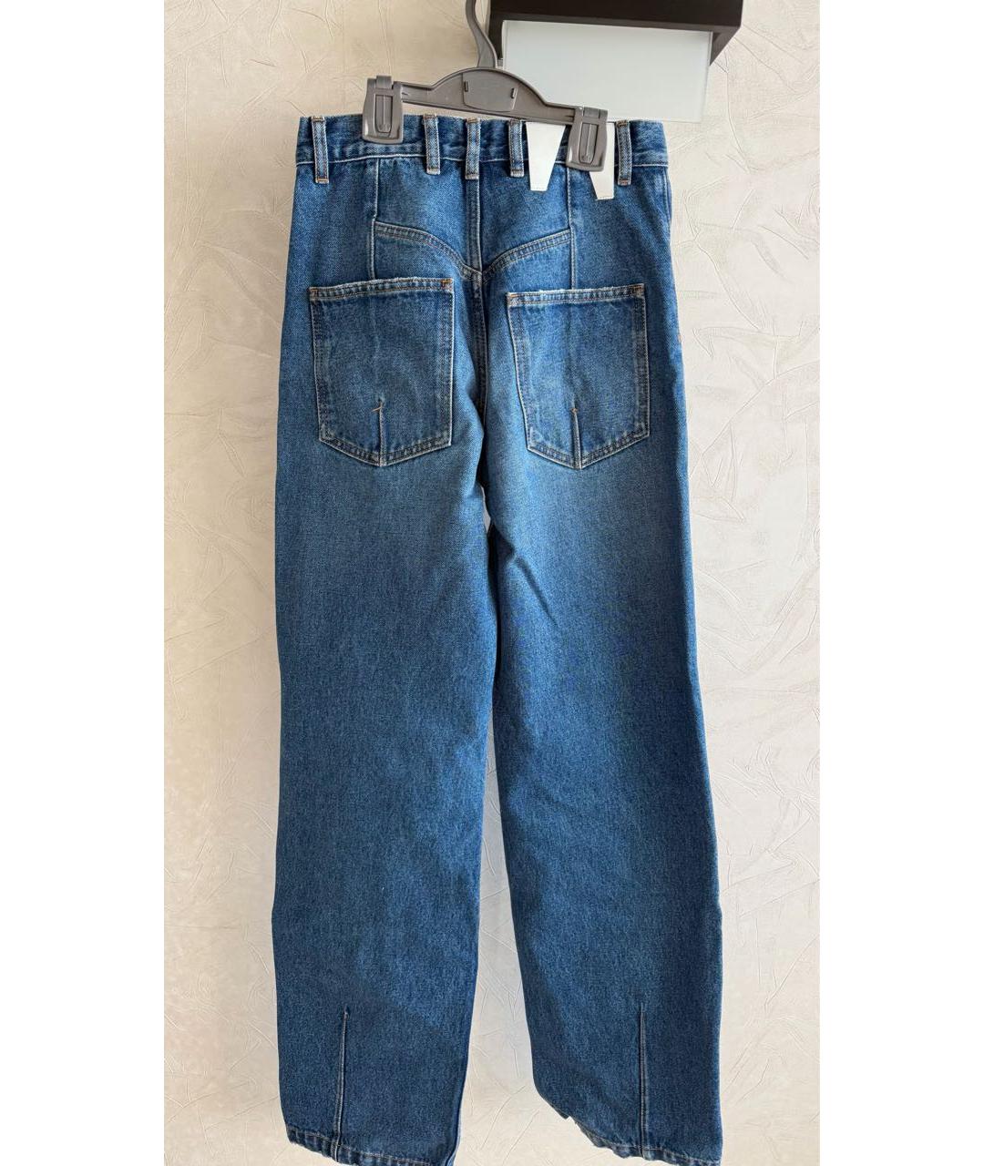 DARKPARK Синие хлопковые прямые джинсы, фото 2