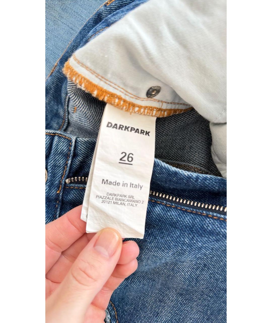 DARKPARK Синие хлопковые прямые джинсы, фото 4