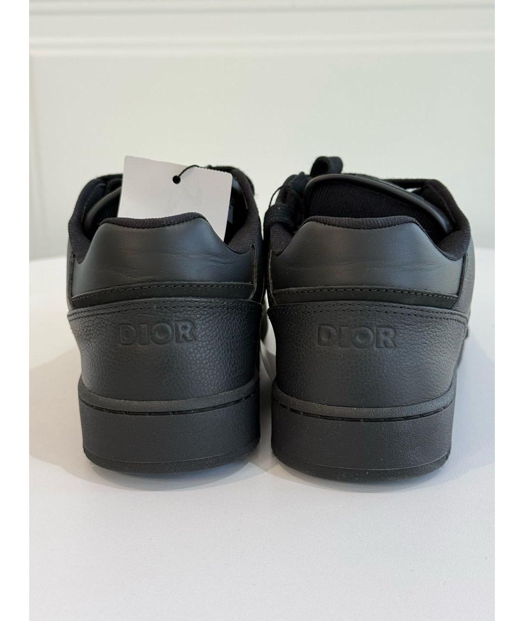 CHRISTIAN DIOR Черные кожаные низкие кроссовки / кеды, фото 5