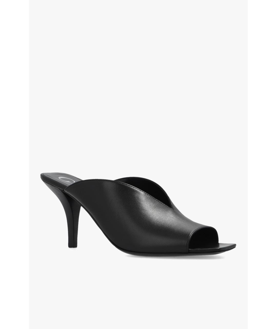 GUCCI Черные кожаные мюли, фото 2