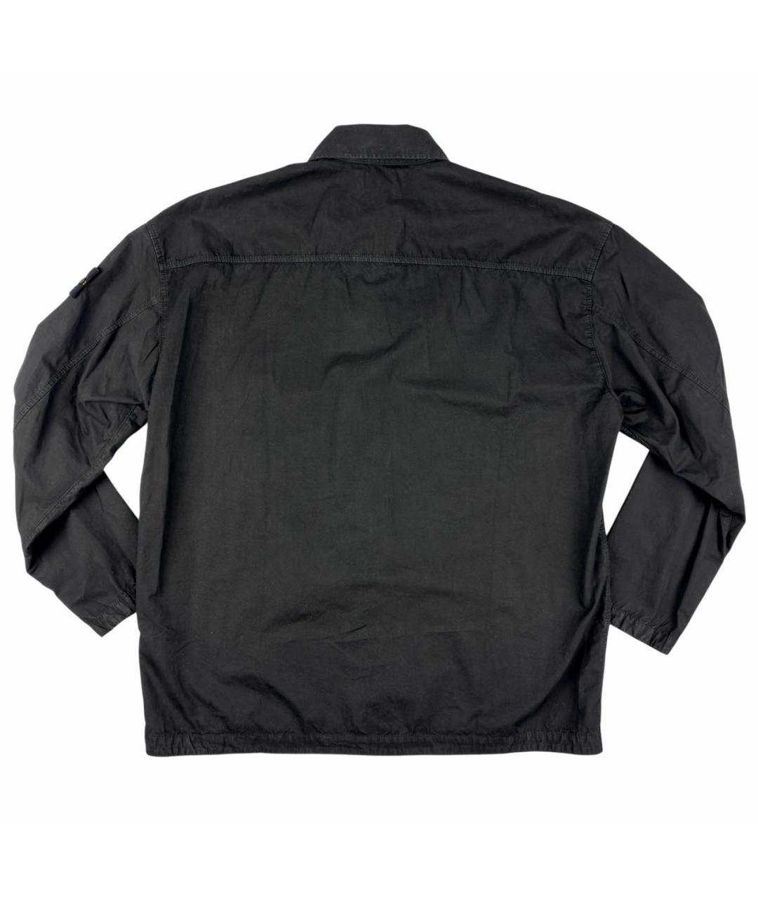 STONE ISLAND Черная хлопковая кэжуал рубашка, фото 2