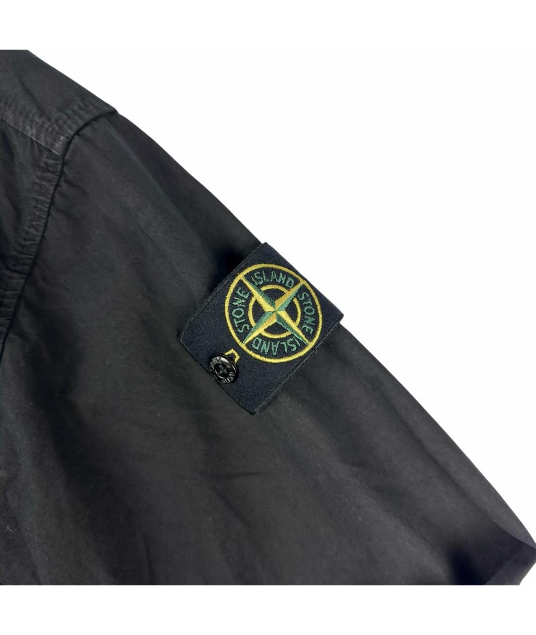 STONE ISLAND Черная хлопковая кэжуал рубашка, фото 4