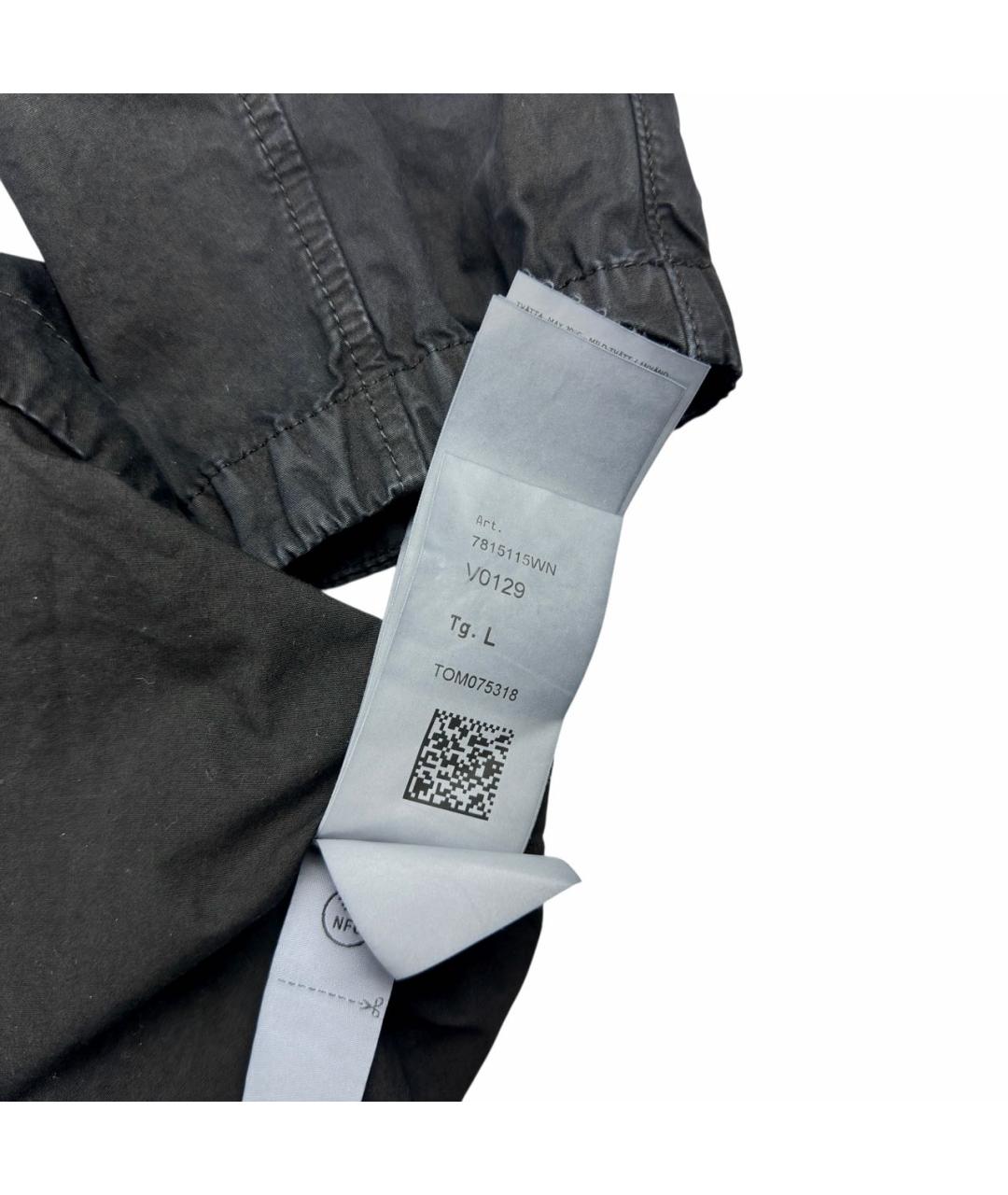 STONE ISLAND Черная хлопковая кэжуал рубашка, фото 6