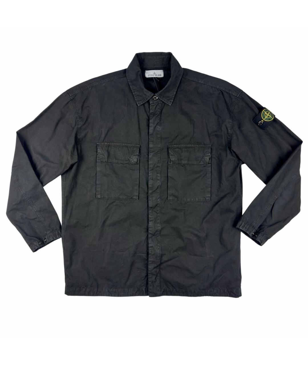 STONE ISLAND Черная хлопковая кэжуал рубашка, фото 7