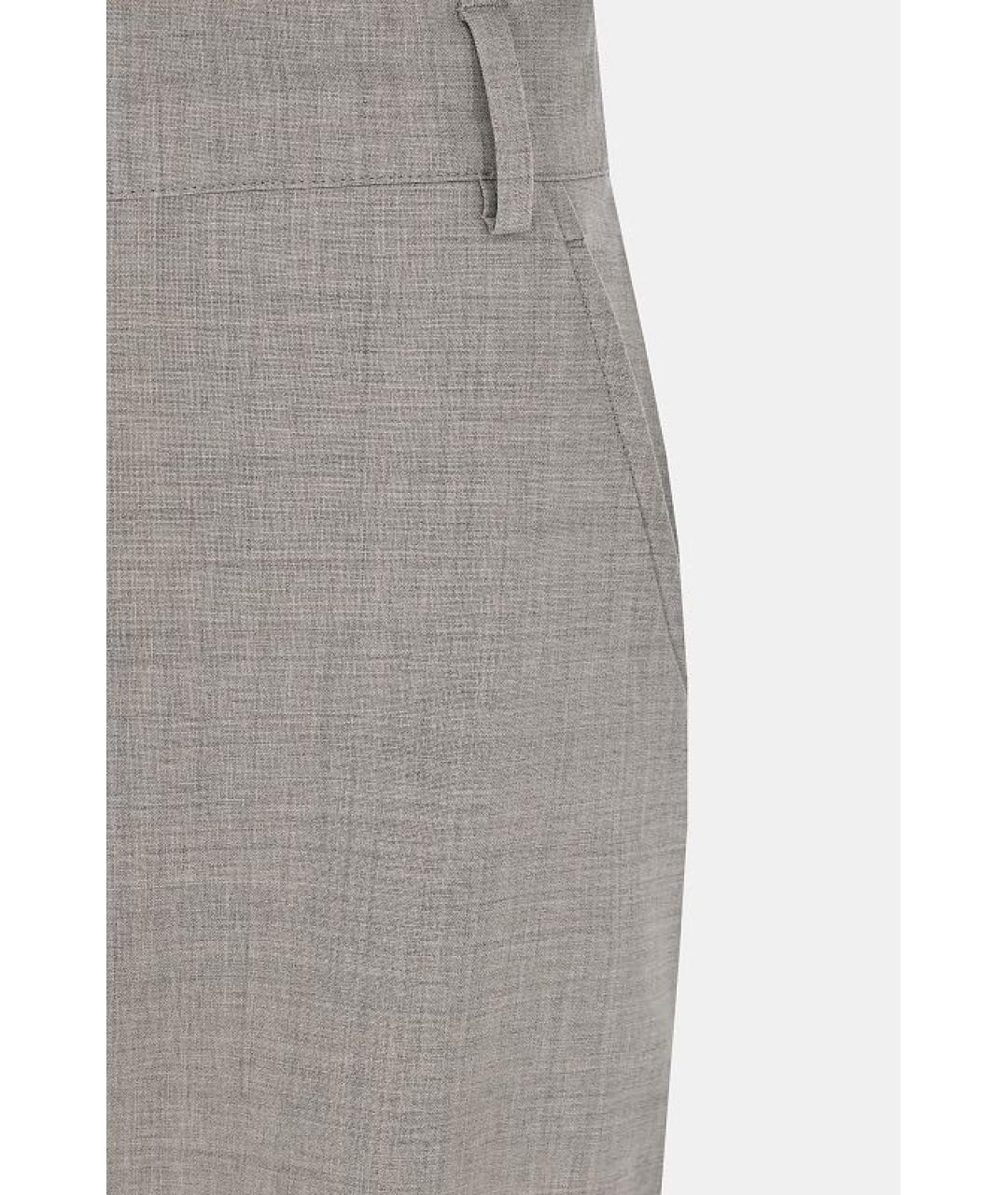 PANICALE Серая шерстяная юбка миди, фото 4