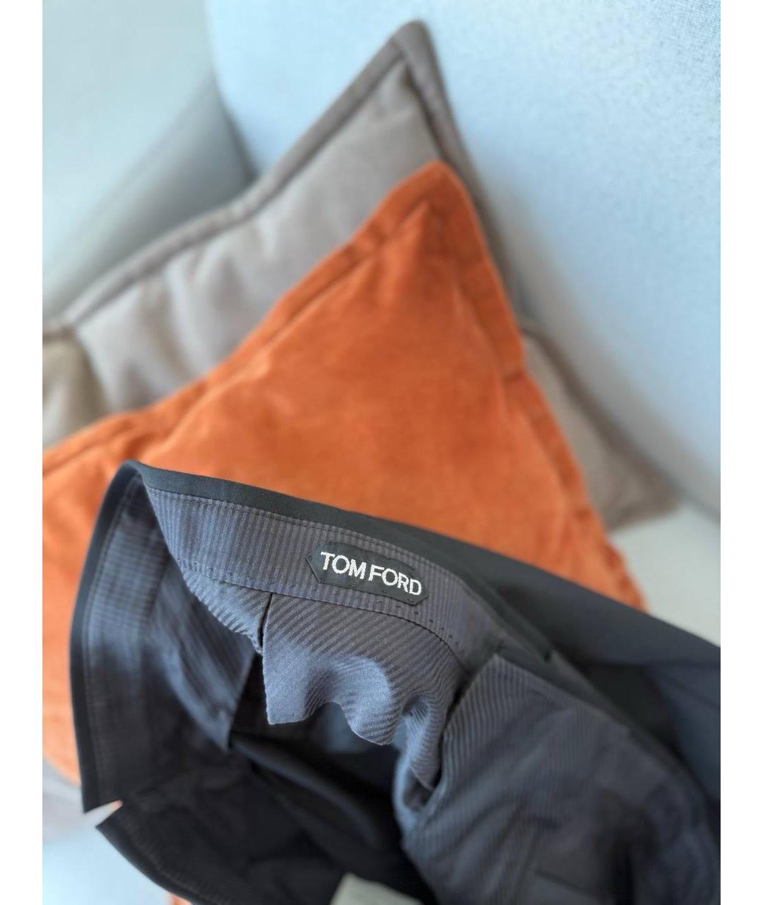 TOM FORD Черные шерстяные классические брюки, фото 3