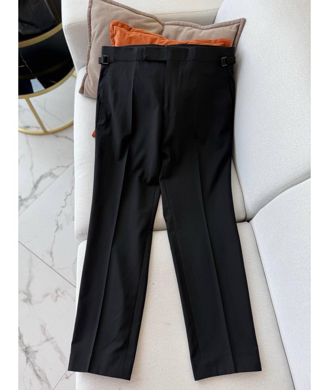 TOM FORD Черные шерстяные классические брюки, фото 7
