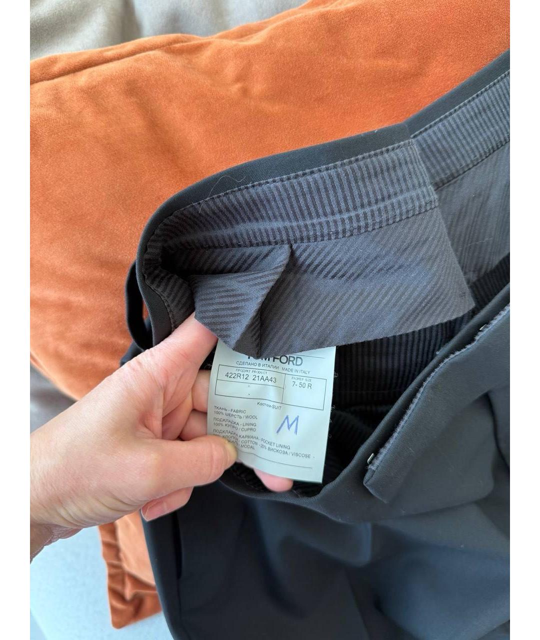 TOM FORD Черные шерстяные классические брюки, фото 4