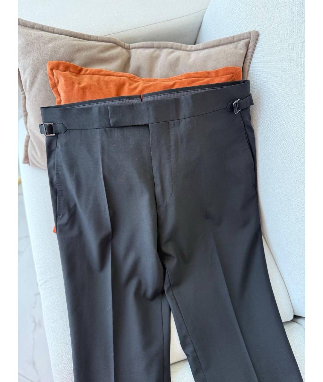 TOM FORD Черные шерстяные классические брюки, фото 2