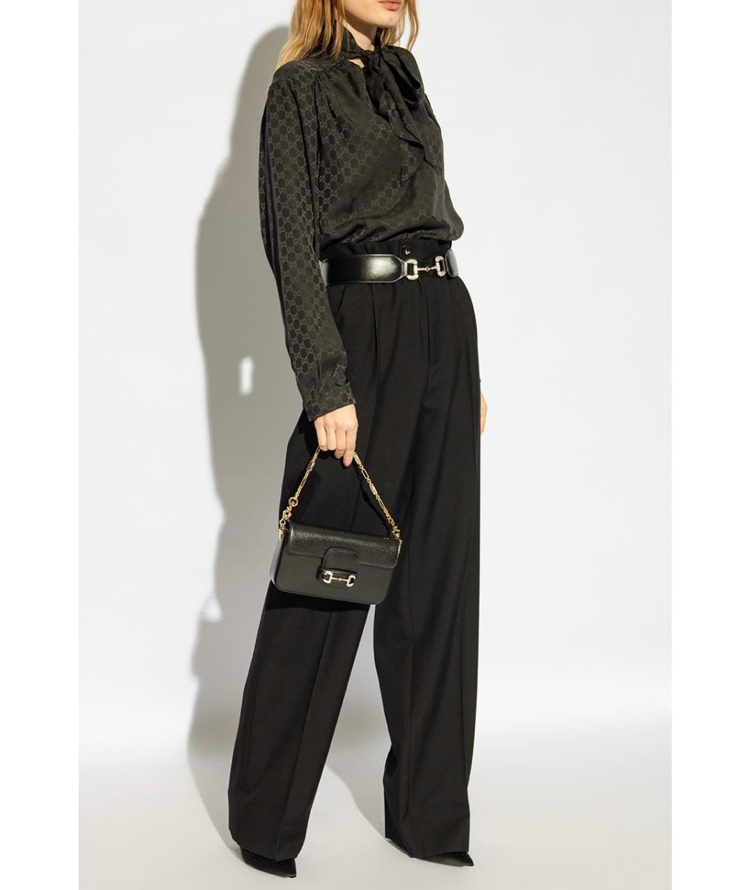 GUCCI Черные текстильные туфли, фото 4